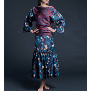 Serafina Liberty Print Silk Twill Blouse - Valley of Nysa