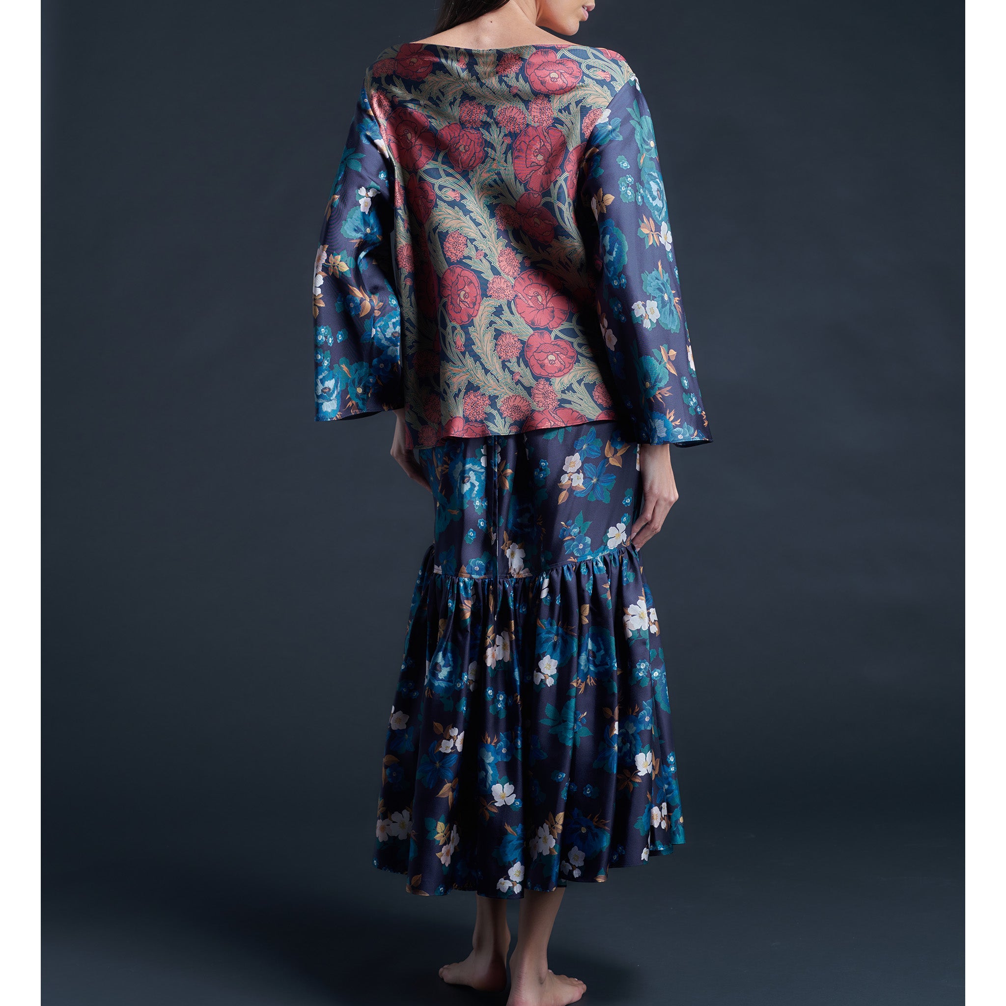 Serafina Liberty Print Silk Twill Blouse - Valley of Nysa