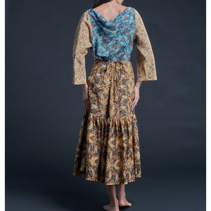 Serafina Liberty Print Silk Crepe de Chine Blouse - Kaleidoscope