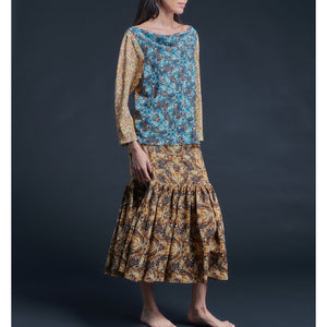 Serafina Liberty Print Silk Crepe de Chine Blouse - Kaleidoscope