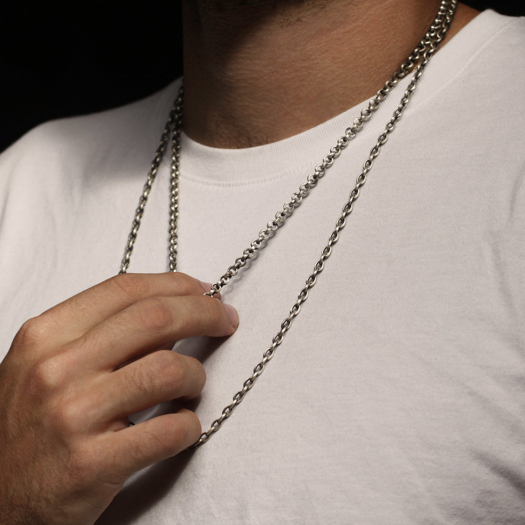 A Sterling Silver Round Link Necklace