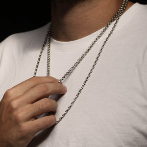 A Sterling Silver Round Link Necklace