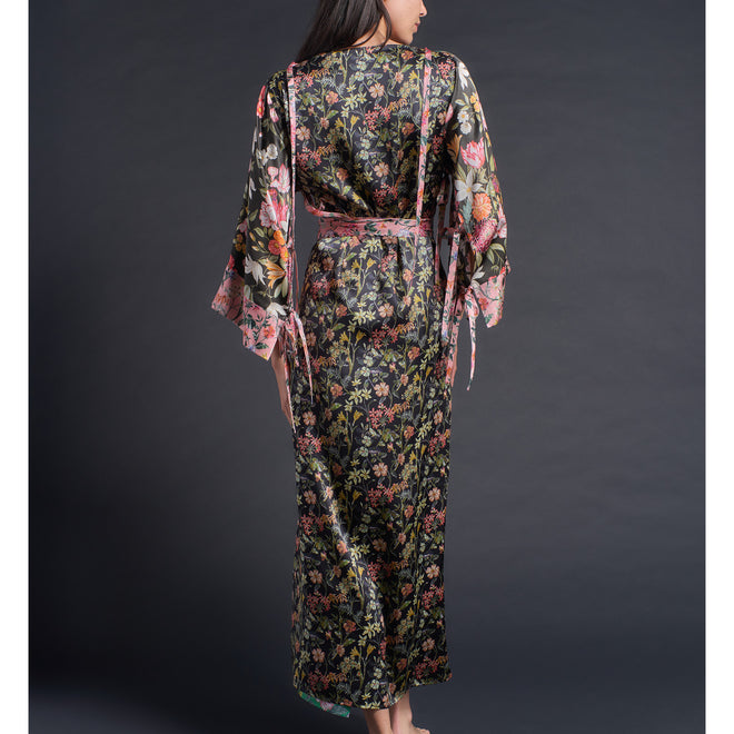 The Sybil Hostess Dress in Liberty Print Silk Charmeuse