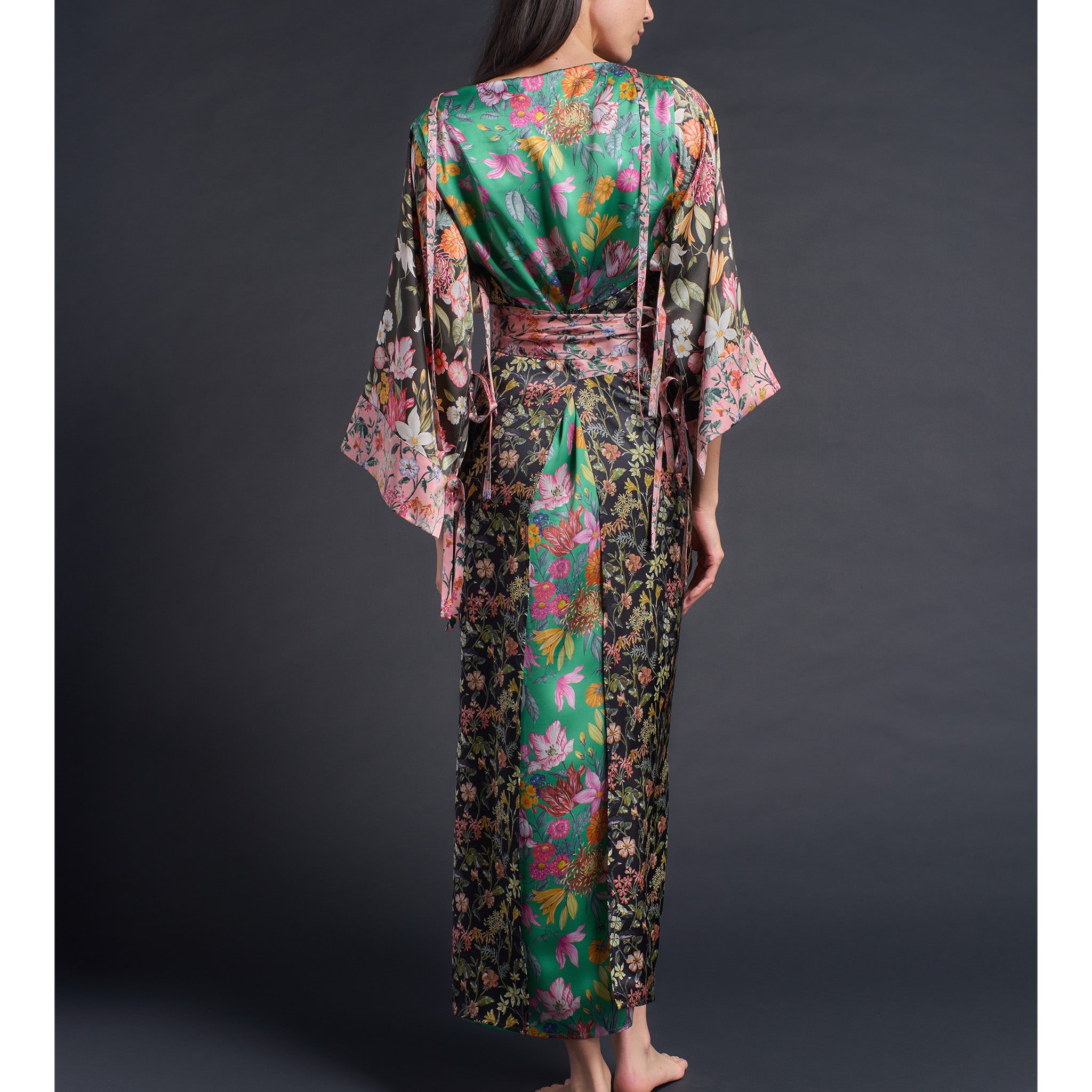 The Sybil Hostess Dress in Liberty Print Silk Charmeuse