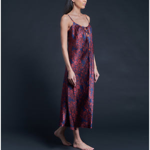 Thea Paneled Slip Dress in Hestia Liberty Print Silk Satin