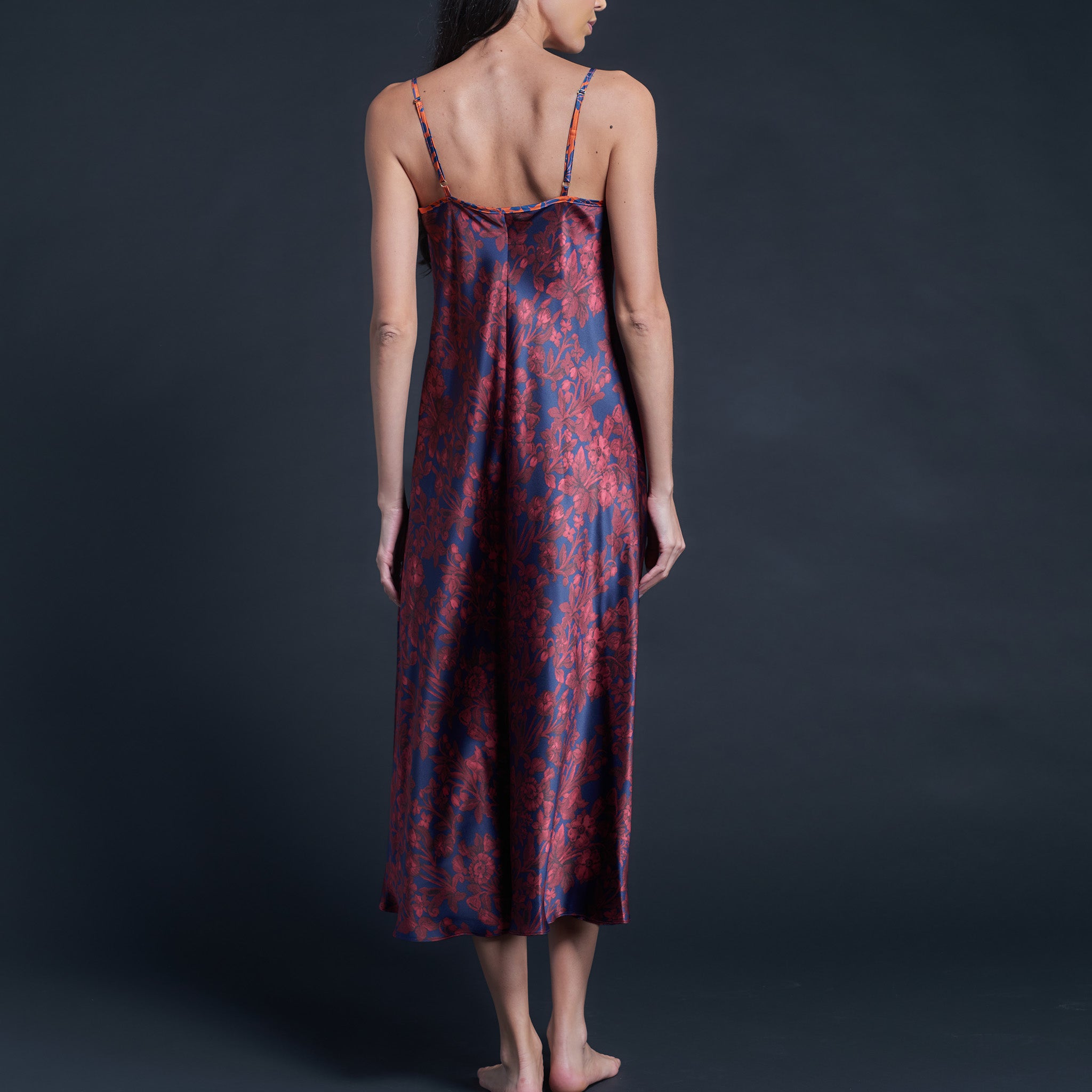 Thea Paneled Slip Dress in Hestia Liberty Print Silk Satin