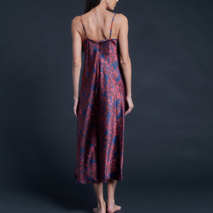 Thea Paneled Slip Dress in Hestia Liberty Print Silk Satin