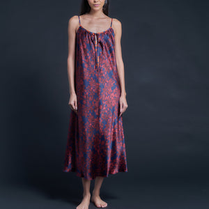 Thea Paneled Slip Dress in Hestia Liberty Print Silk Satin