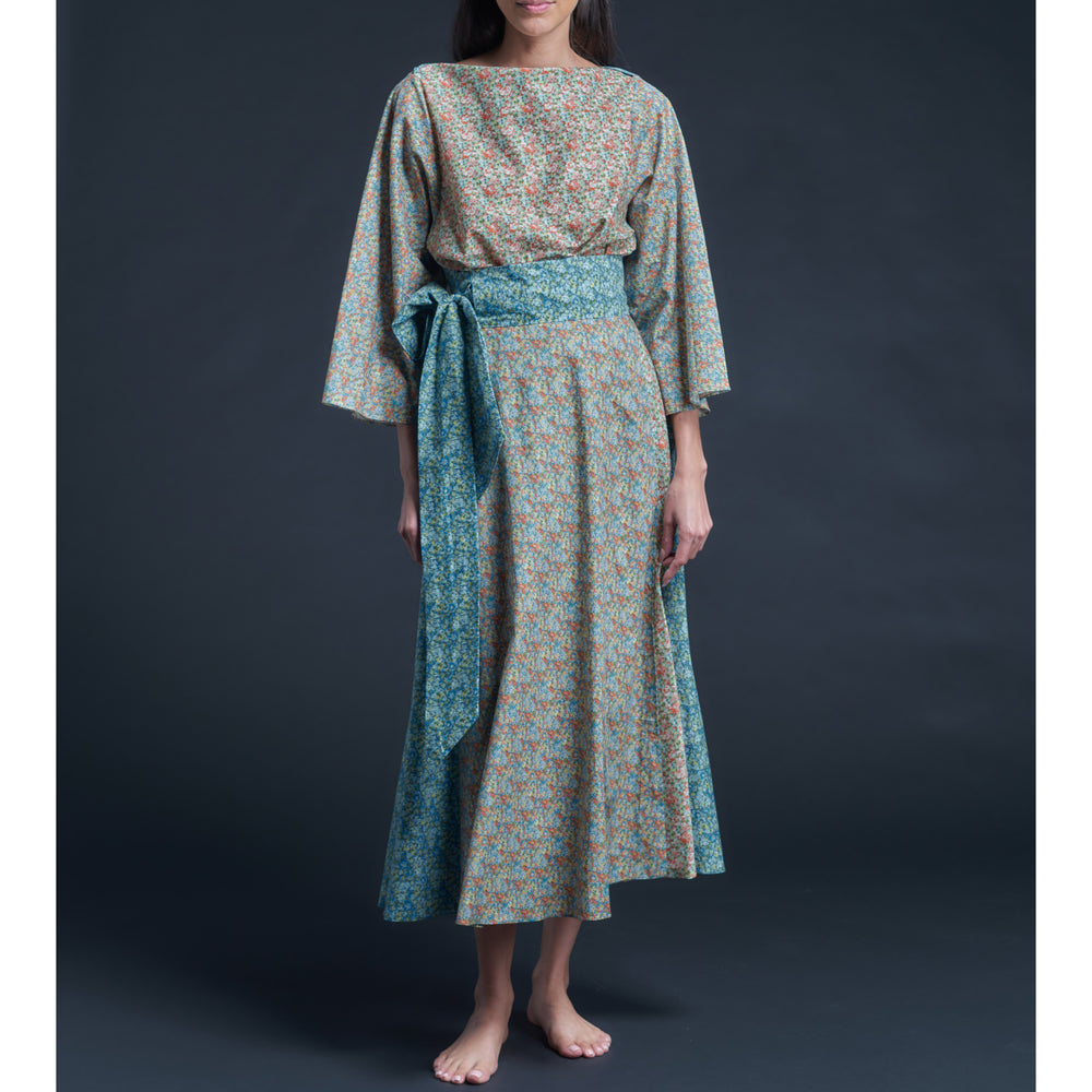 Cordelia Liberty Print Cotton Tana Lawn Wrap Skirt - Colour Fields