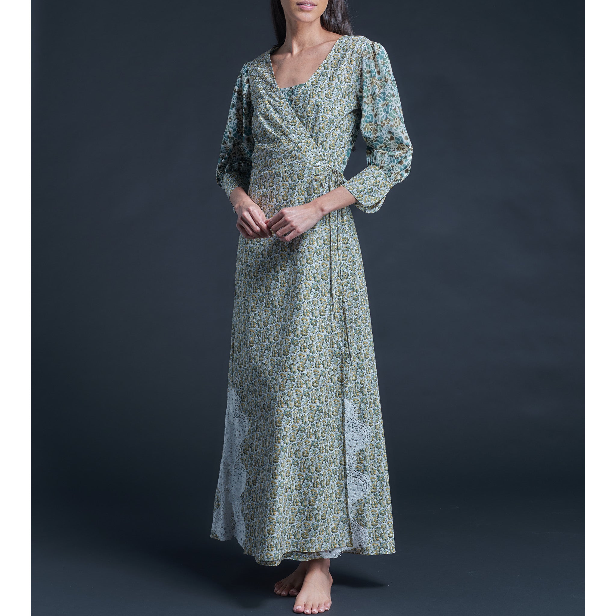 Vesta Wrap Dress In Liberty Cotton Tana Lawn - Bryony Rae