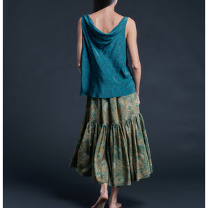 Mariana Sleeveless Liberty Silk Crepe de Chine Shell - Purple Hera