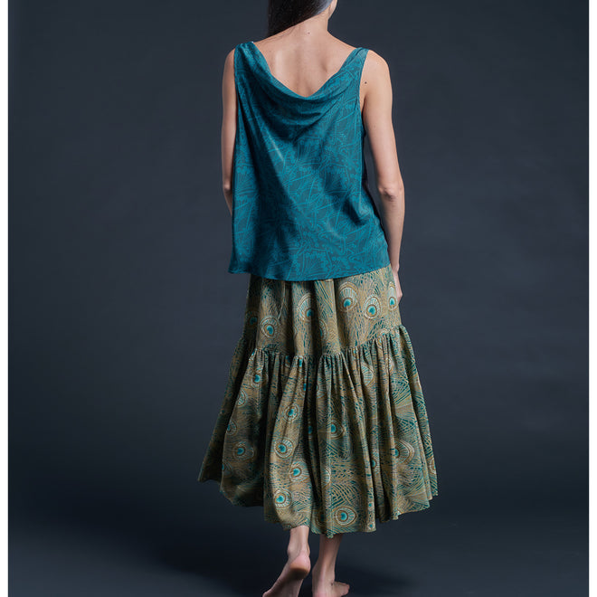 Mariana Sleeveless Liberty Silk Crepe de Chine Shell - Purple Hera