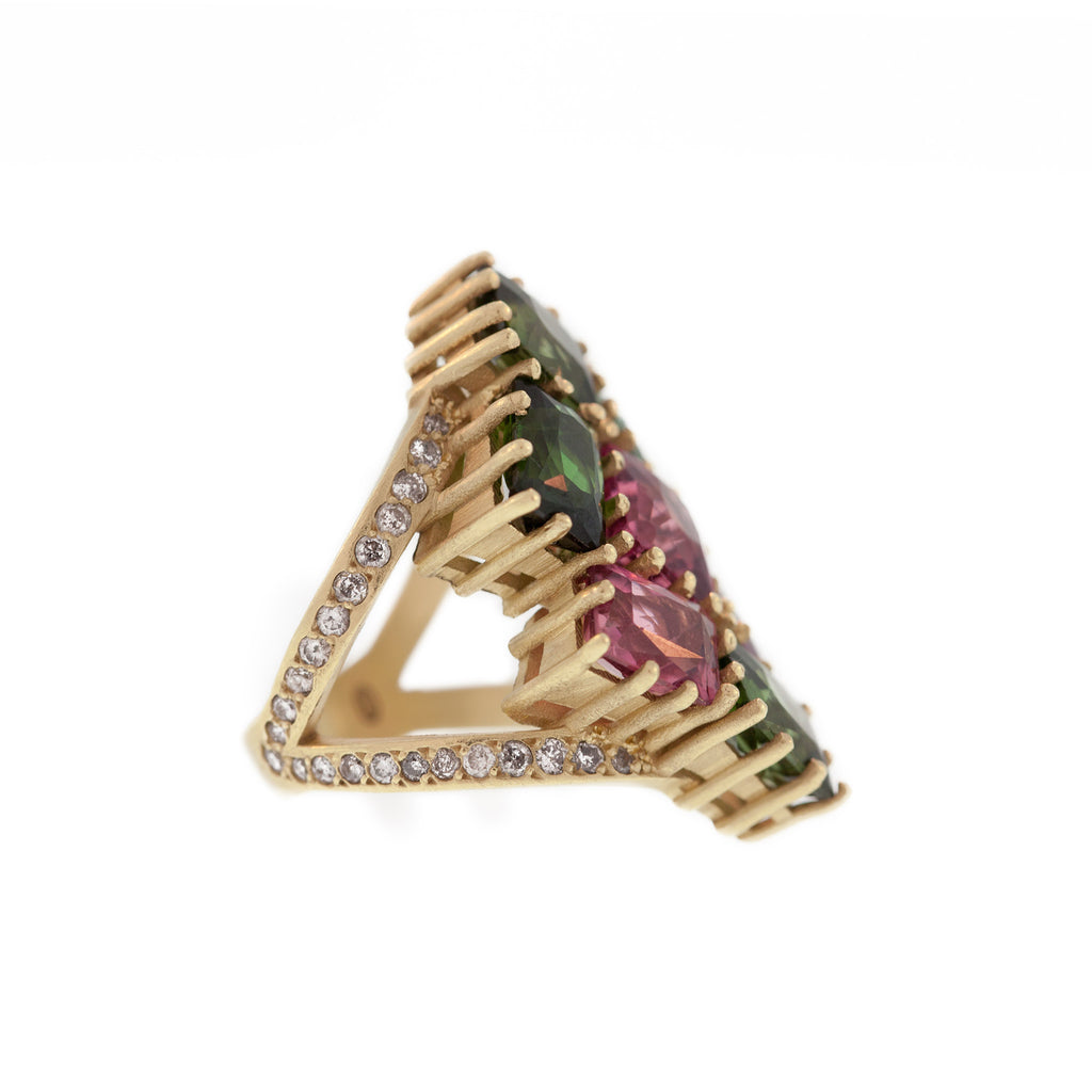 The Tourmaline Stained Glass Ring