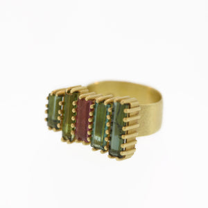 Tourmaline Stacked Baguette Ring