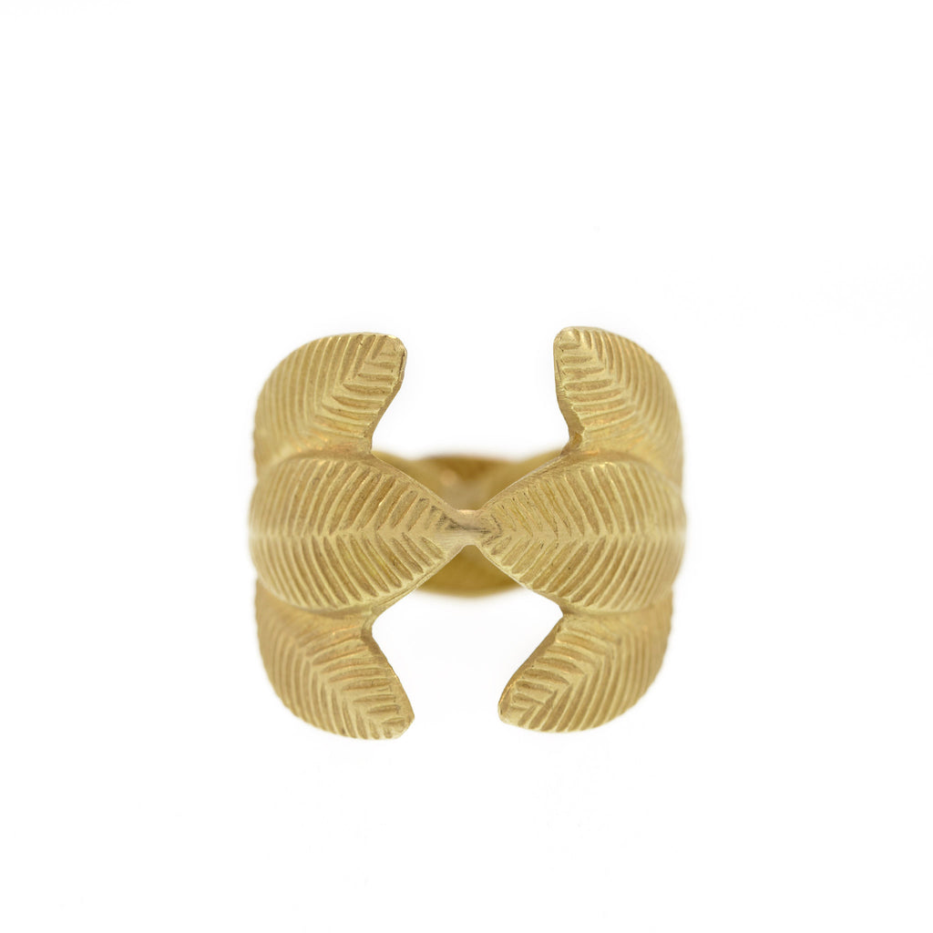The Lotus Leaf Open Band Ring