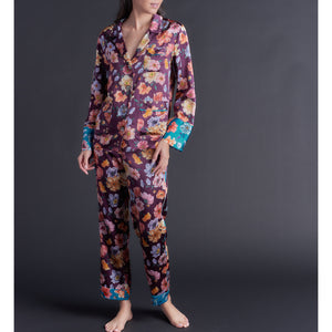 Serena Pajama Pant in Jessica's Picnic Liberty Print Silk Charmeuse