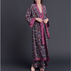 Asteria Kimono Robe in Floral Edit Liberty of London Print Silk Crepe De Chine