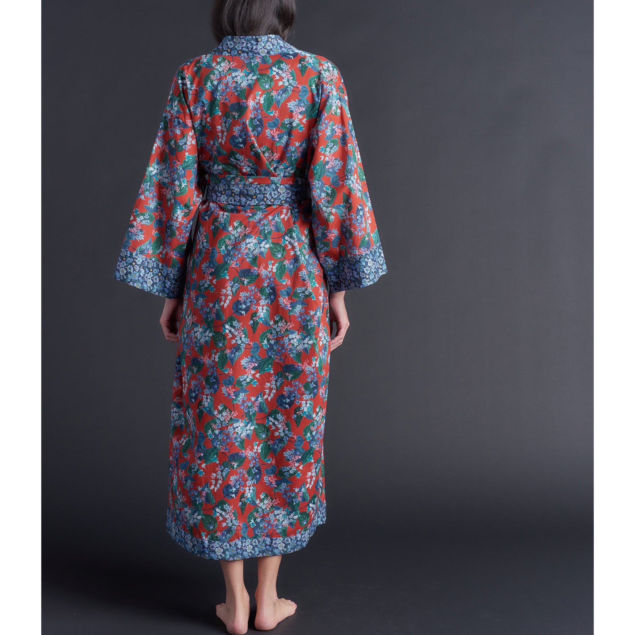 Asteria Kimono Robe in Osterley Liberty of London Print Cotton Lawn