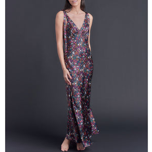 Ava Floral Liberty Print Silk Charmeuse Slip Dress