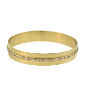The Wide Pavé Diamond Bangle
