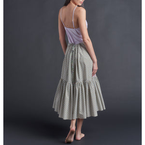 Brigitte Ruffle Skirt in Liberty Print Mary Anning Cotton