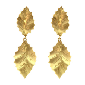 The Double Holly Leaf Earring