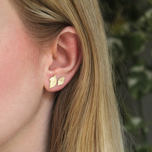 The Mini Oak Leaf Studs