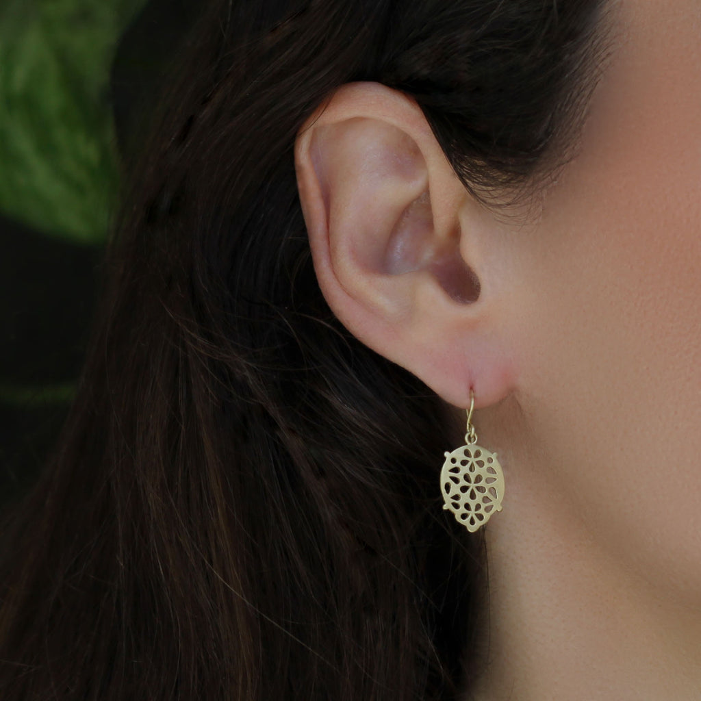 Pear-Shaped Mosaic Earring