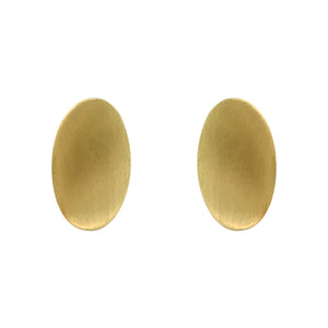Oval Shield Stud Earrings