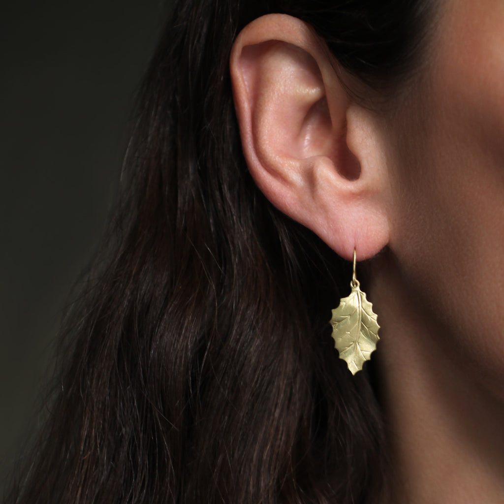 The Small Holly Leaf Dangle Earring
