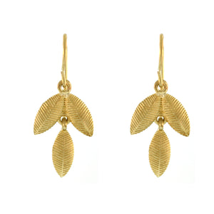The Single Lotus Leaf Dangle Earrings