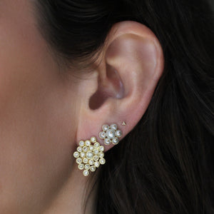 The Diamond Honeycomb Cluster Earring