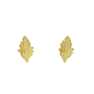 The Mini Oak Leaf Studs