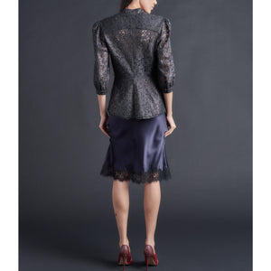 Elena Jacket in Foil Printed Lace
