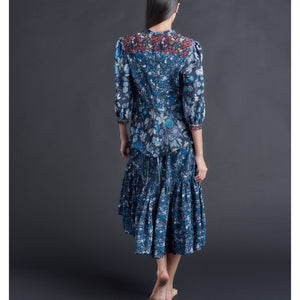 Elena Jacket in Liberty Print Stately Bouquet Silk Crepe de Chine