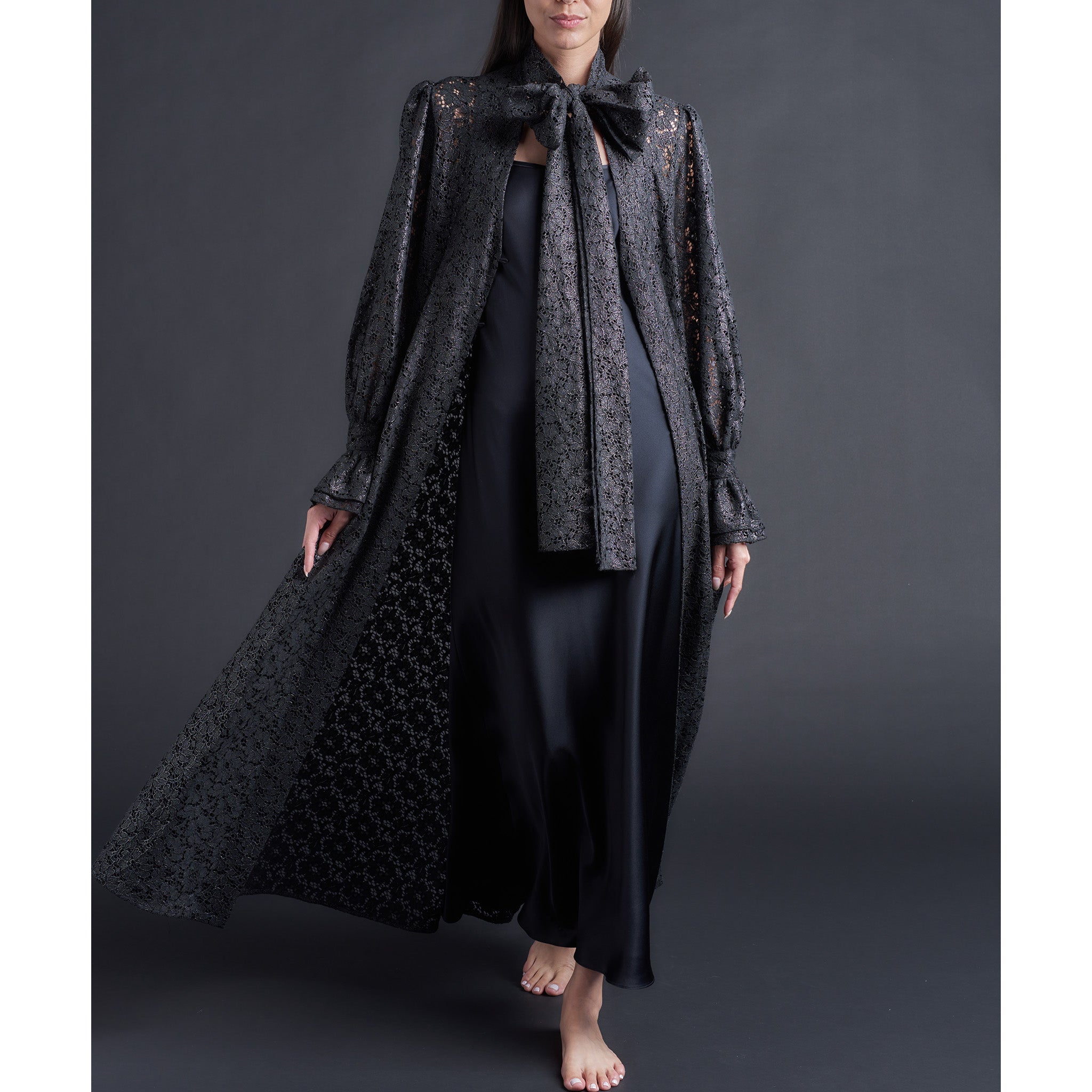 Faye Duster Dress in Foil Printed Lace LFrank Faye Duster Dress in Foil Printed Lace LFrank