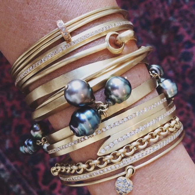 A Pavé Diamond Wrap Bangle