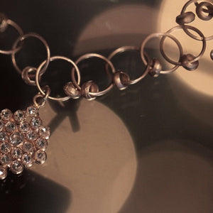 A Diamond Honeycomb Charm Bracelet