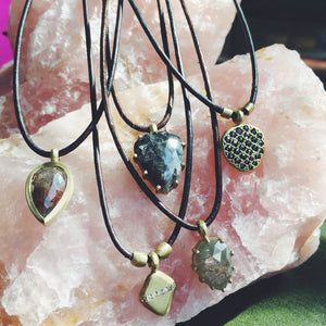 A Grey Diamond Drop Pendant