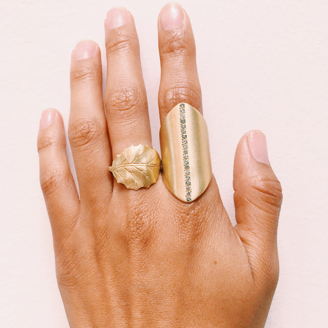 The Striped Shield Ring