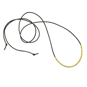 The Gold Tube Bead Necklace