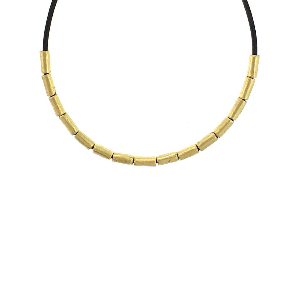 The Gold Tube Bead Necklace