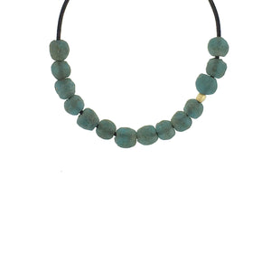 The Dusty Teal Glass Bead Necklace