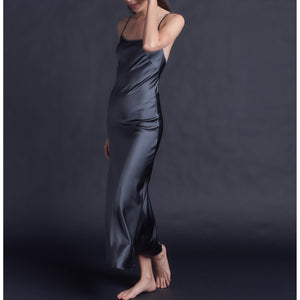 Juno Slip Dress in Diamond Slice Stretch Silk Charmeuse