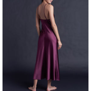 Juno Slip Dress in Garnet  Silk Charmeuse