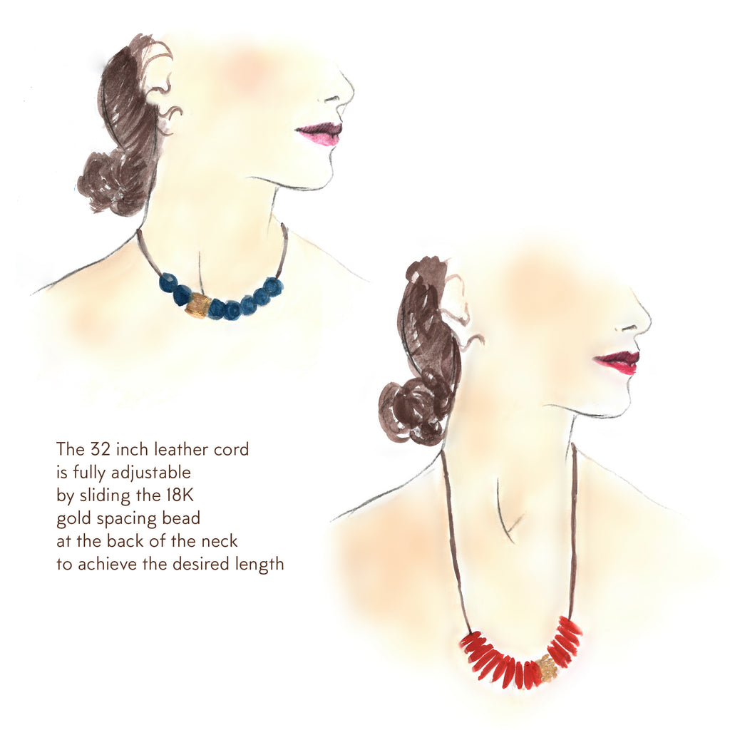 A Gold Fish Bead Necklace