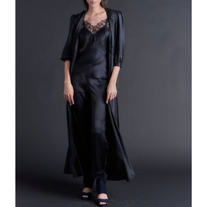 Serena Pajama Pant in Black Silk Charmeuse
