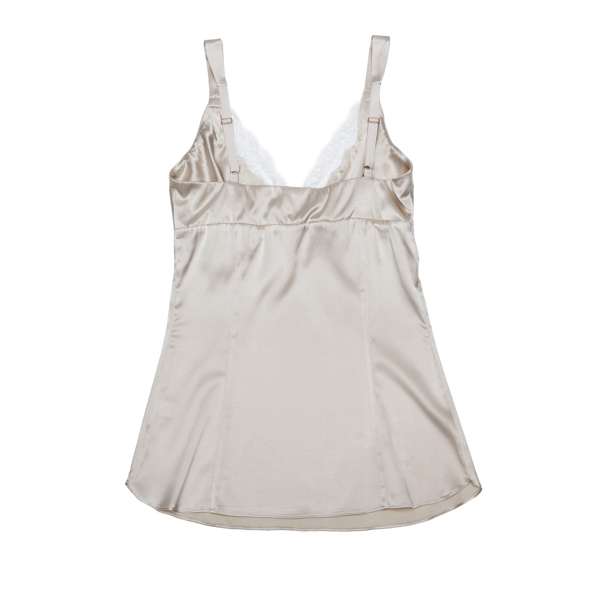 Minerva Camisole in Pearl Stretch Silk Charmeuse