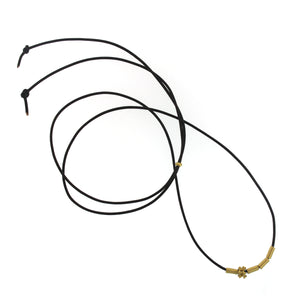 A Gold Tube + Bali Bead Necklace