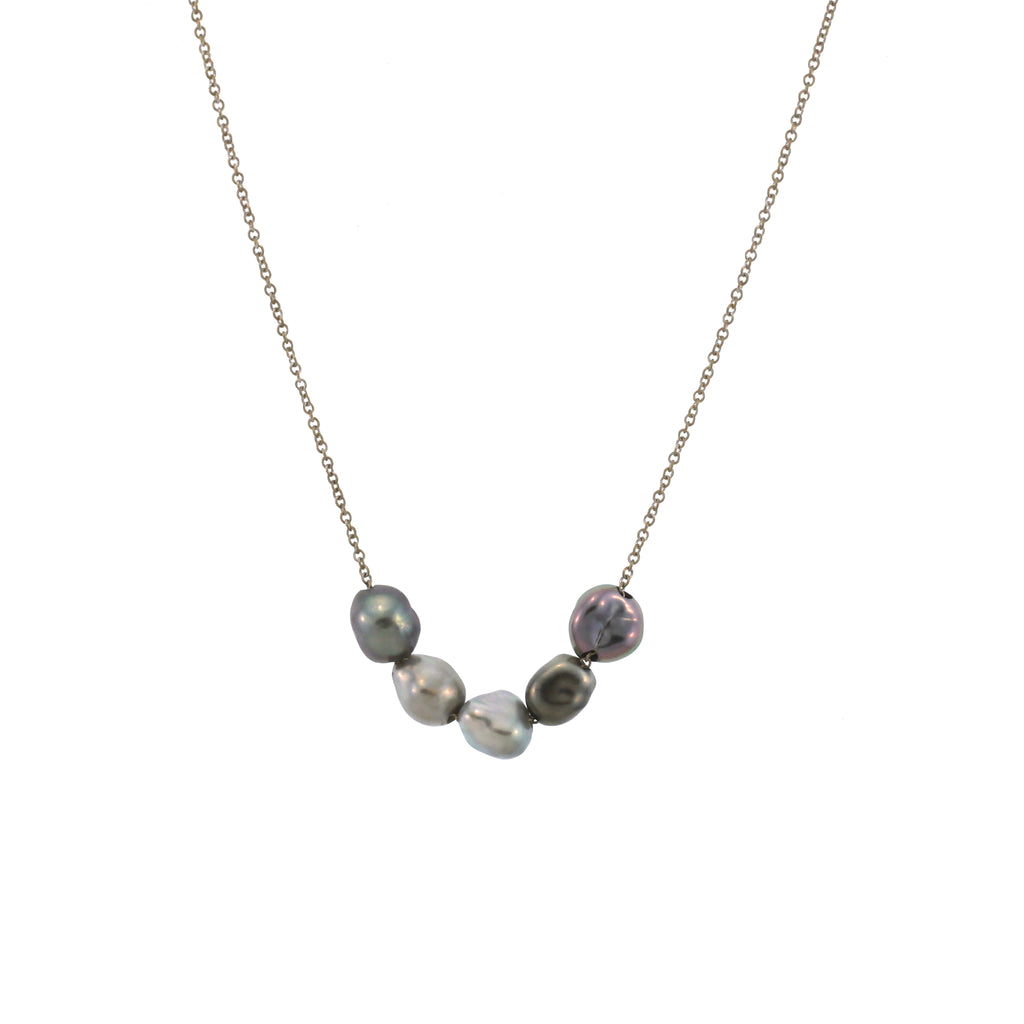 A Five Keshi Pearl Necklace